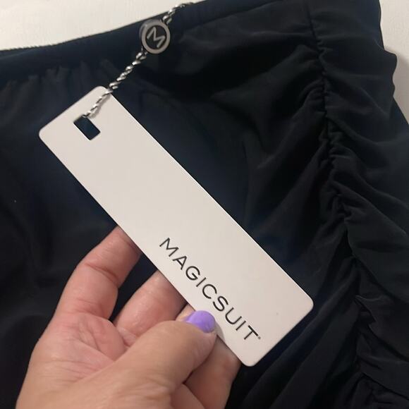 NEW Magicsuit Black Bathingsuit Skirted Bottoms Women's Size 12 NWT - Picture 7 of 10